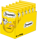 DREAMIES chrupiące przysmaki dla kota smaczki z serem 6x60 g (360 g)