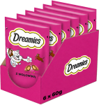 DREAMIES chrupiące przysmaki dla kota smaczki z wołowiną 6x60 g (360 g)