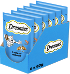 DREAMIES chrupiące przysmaki dla kota smaczki z łososiem 6x60 g (360 g)