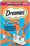 DREAMIES Creamy kremowy przysmak dla kota kurczak łosoś 12x10 g (120 g)