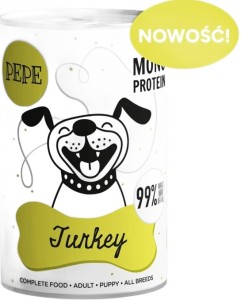 Paka Zwierzaka Mokra Pepe Turkey 400g