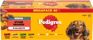 PEDIGREE Senior wybór smaków mokra karma dla psa w galaretce 40 x 100 g
