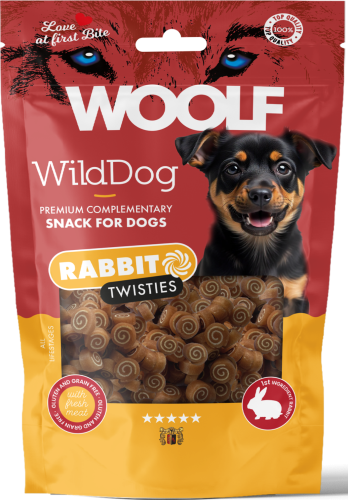 WOOLF Wilddog Twisties Rabbit Cod 100g