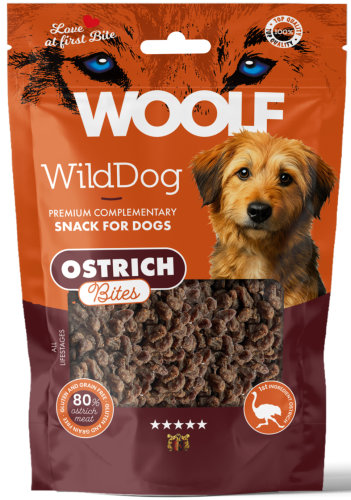 WOOLF Wilddog Soft Bites Ostrich 100g