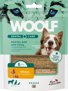 WOOLF Dental Care Chicken Cranberry Bar 108g