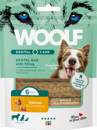WOOLF Dental Care Chicken Cranberry Bar 108g