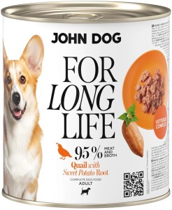 JohnDog For Long Life Przepiórka Korzeń Batata 800g