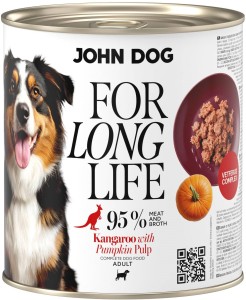 JohnDog For Long Life Kangur z Miąższem Dyni 800g