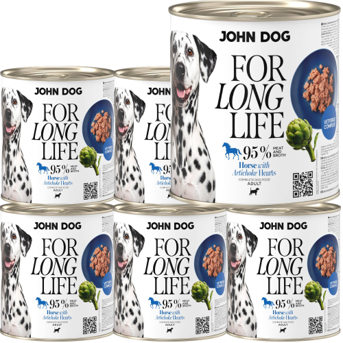 JohnDog For Long Life Konina Karczoch 6x800g