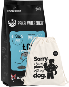 Paka Zwierzaka Sucha Łosoś Ryby Bałtyckie M 9kg + prezent
