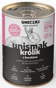 UNISZKI UNIsmak Królik Burak 400g