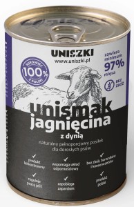 UNISZKI UNIsmak Jagnięcina Dynia 400g