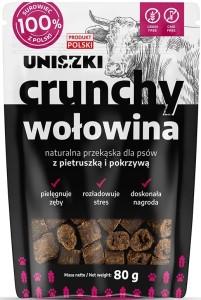 UNISZKI Crunchy Wołowina Pietruszka Pokrzywa 80g