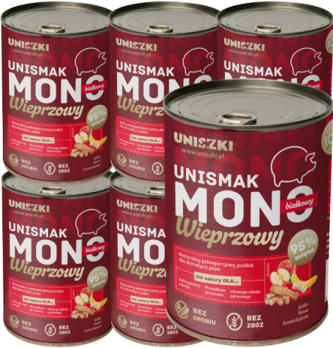 UNISZKI UNIsmak Mono Wieprzowina 6x400g