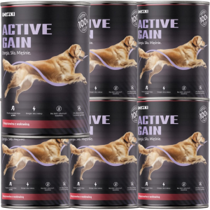 UNISZKI Active Gain Wieprzowina Wołowina 6x800g