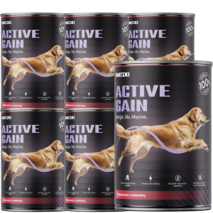 UNISZKI Active Gain Wieprzowina Wołowina 6x400g
