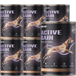 UNISZKI Active Gain Wieprzowina Jagnięcina 6x400g