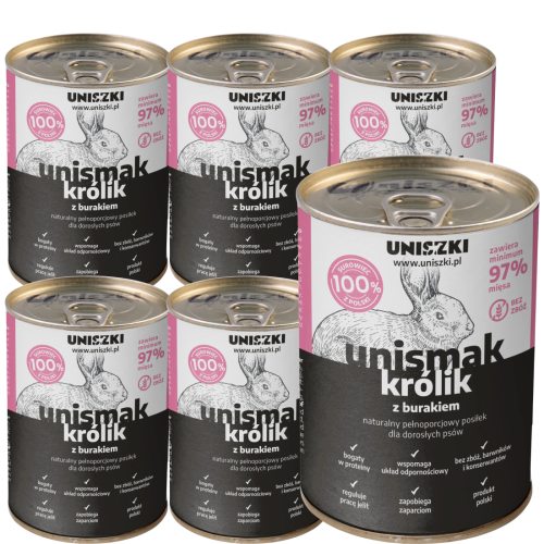 UNISZKI UNIsmak Królik Burak 6x400g