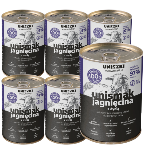 UNISZKI UNIsmak Jagnięcina Dynia 6x400g