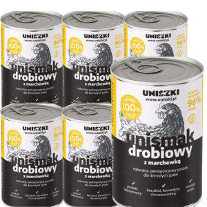 UNISZKI UNIsmak Drobiowy Marchewka 6x400g