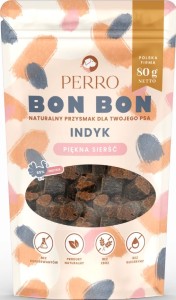 Perro Bon Bon Przysmaki Fukcyjne Na Piękna Sierść Indyk 80g