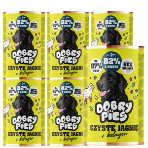 Dobry Pies Mono Jagnięcina Kolagen 6x400g