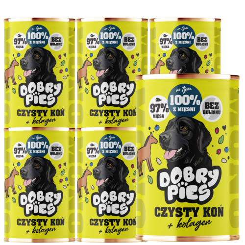 Dobry Pies Mono Koń Kolagen 6x400g
