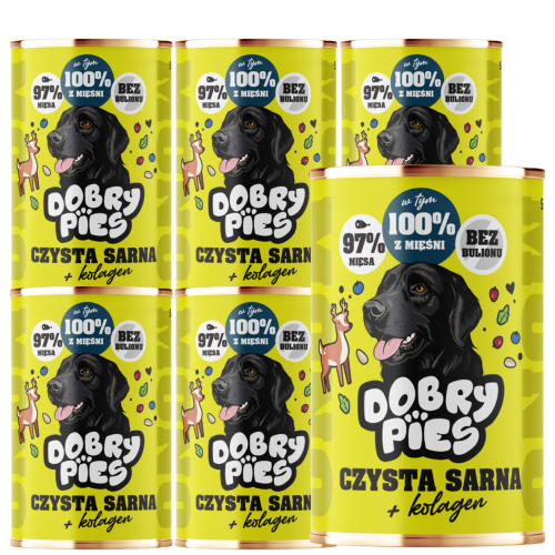 Dobry Pies Mono Sarna Kolagen 6x400g