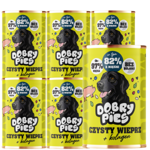 Dobry Pies Mono Wieprzowina Kolagen 6x400g