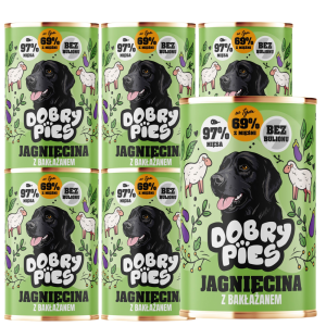 Dobry Pies Jagnięcina Bakłażan 6x400g