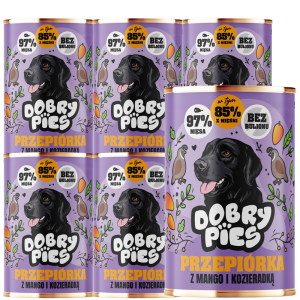 Dobry Pies Przepiórka Mango Kozieradka 6x400g