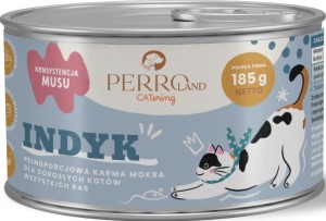 Perro Kot Mokra Indyk 185g