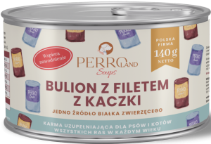 Perro Mokra Bulion Pies Kot Kaczka 140g