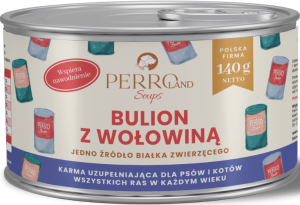 Perro Mokra Bulion Pies Kot Wołowina 140g