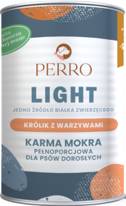 Perro Mokra Light Mono Królik Warzywa 400g