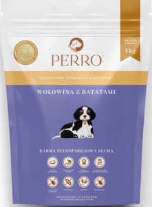 Perro Junior Wołowina Bataty 1kg
