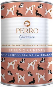 Perro Mokra Gourmet Jeleń Cukinia 400g