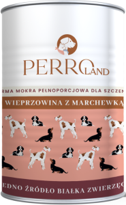 Perro  Mokra Junior Wieprzowina Marchewka 400g