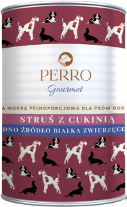 Perro  Mokra Struś Cukinia 400g