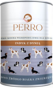 Perro Mokra Junior Indyk Dynia 400g