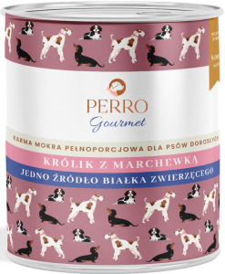 Perro Mokra Gourmet Królik Marchewka 800g