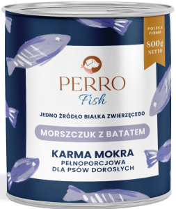 Perro Mokra Mono Morszczuk Batat 800g