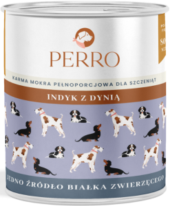Perro  Mokra  Junior Indyk Dynia 800g