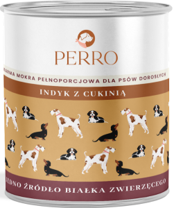 Perro Mokra Indyk Cukinia 800g