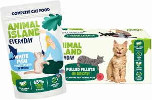 Animal Island Everyday mokra karma Cat Biała Ryba 40x85g