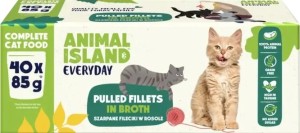 Animal Island Everyday mokra karma Cat Indyk / Biała Ryba 40x85g