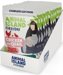 Animal Island Everyday mokra karma Cat Kurczak Przepiórka 12x85g