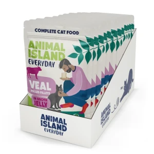 Animal Island Everyday mokra karma Cat Jelly Cielęcina 12x85g