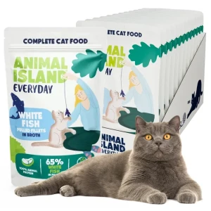 Animal Island Everyday mokra karma Cat Biała Ryba 12x85g