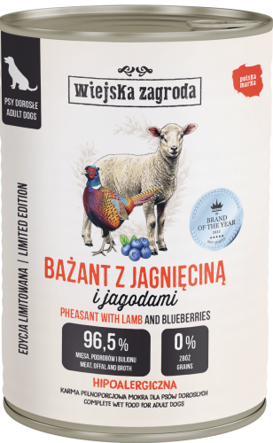 Wiejska Zagroda Mokra Bażant Jagnięcina 380g